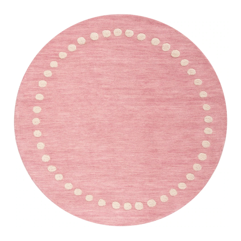 Pink Marquee Border Carpet 8' Round
