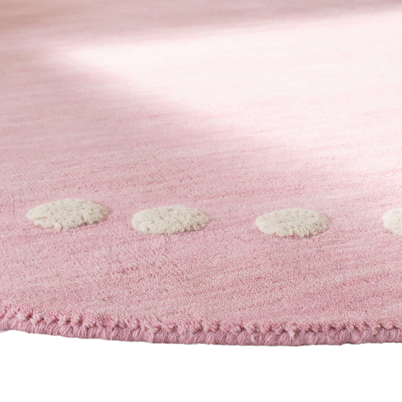 Pink Marquee Border Carpet 8' Round