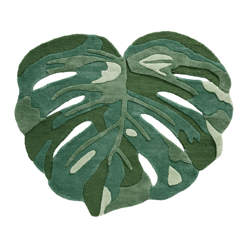 Monstera Leaf Silhouette Rug