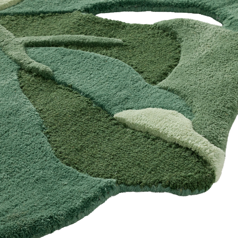 Monstera Leaf Silhouette Rug