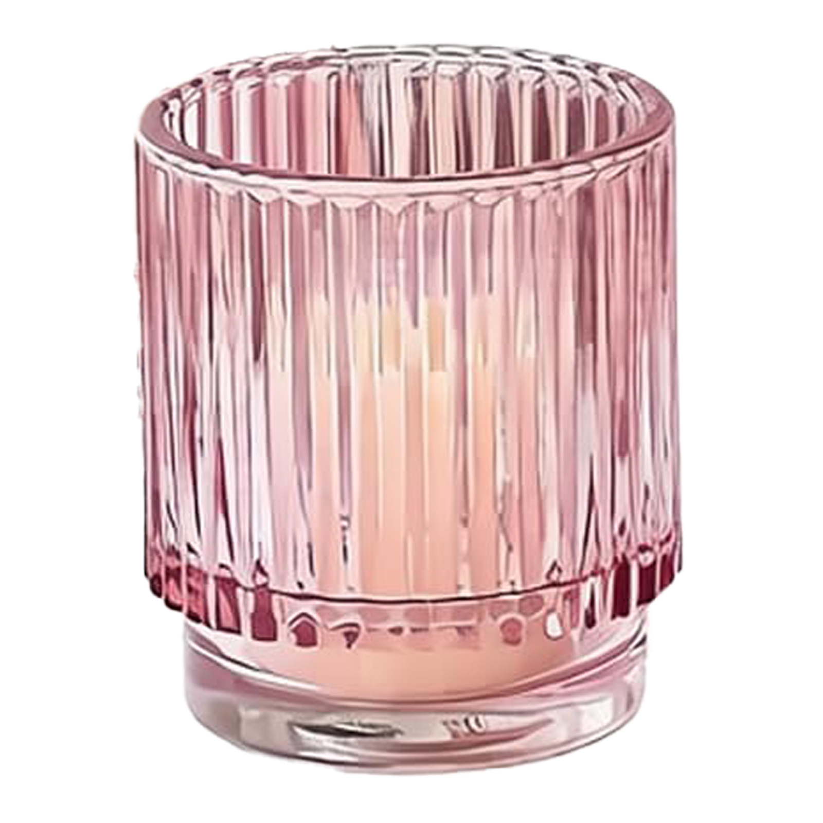 Ribbed Pink Votives