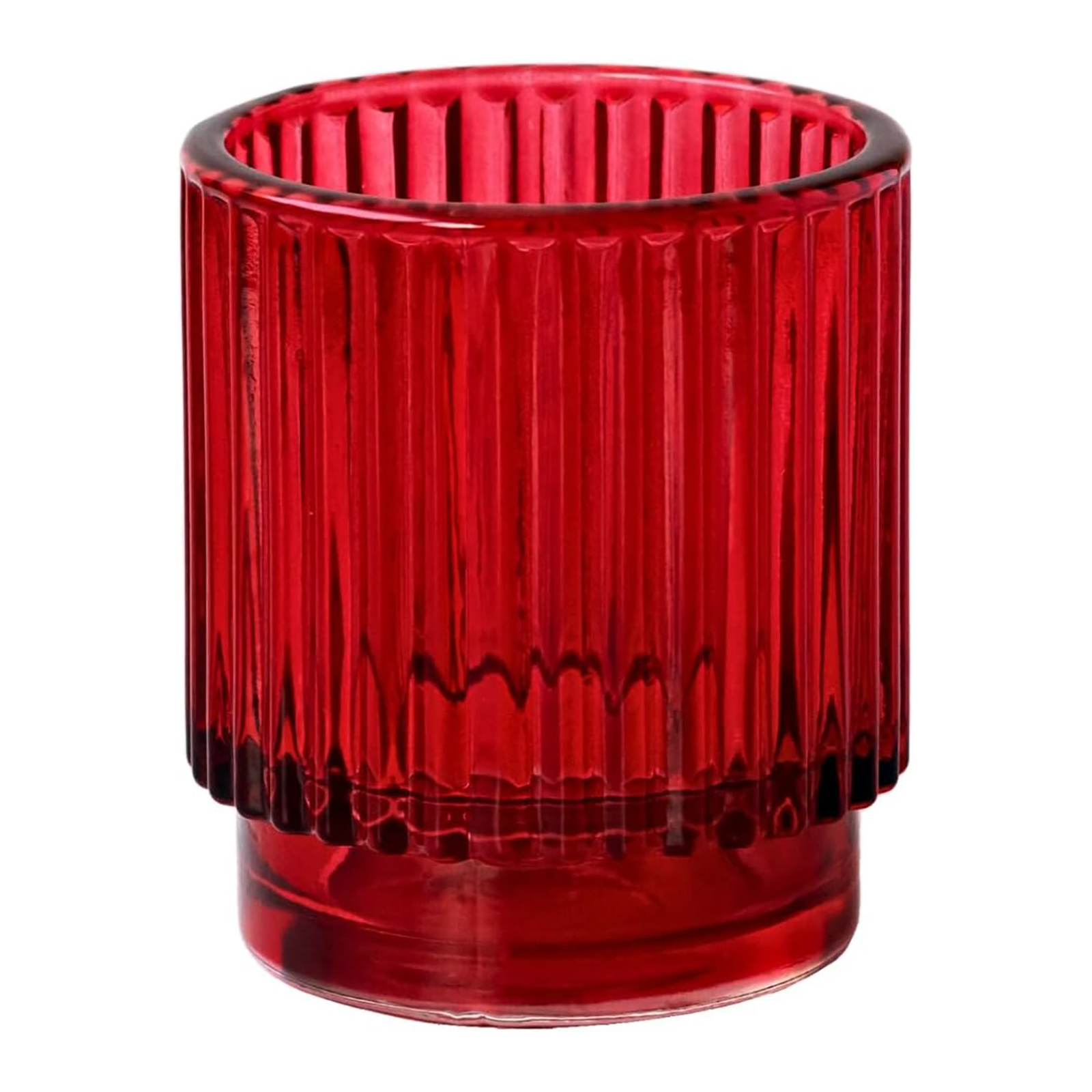 Ribbed Red Votive